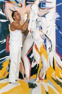 Umberto França ~ performance mens en schilderij